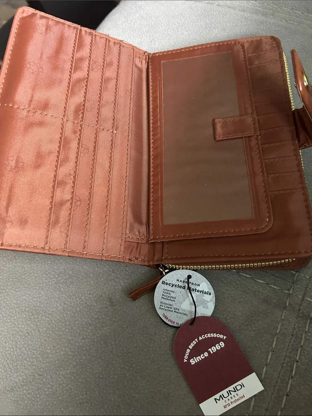 Mundi Brown Men's RFID Card & Key Holder Wallet